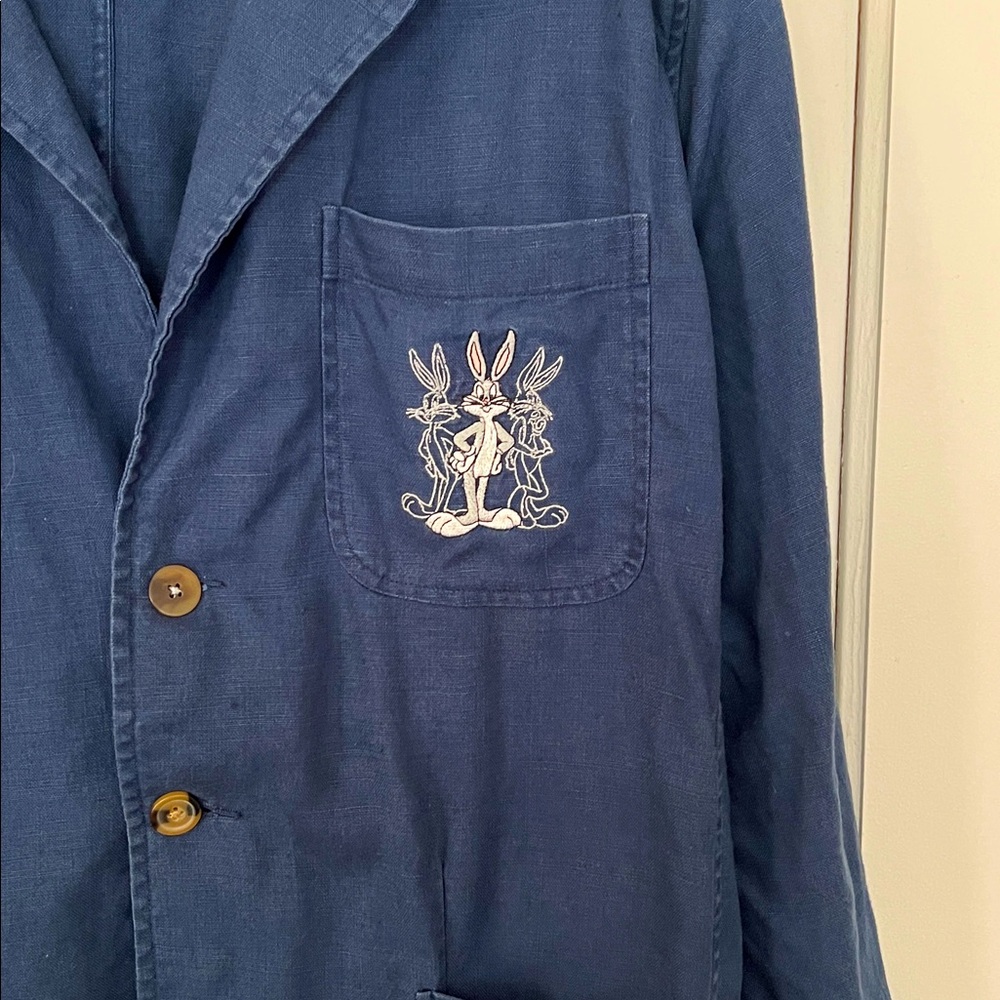 Vintage Warner Bros. Loony Tunes Linen blazer - Picture 2 of 5